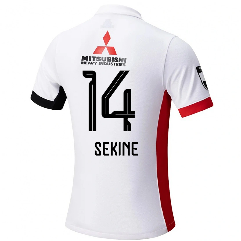 Danxen Women Takahiro Sekine #14 White Black Away Jersey 2025/26 T-Shirt