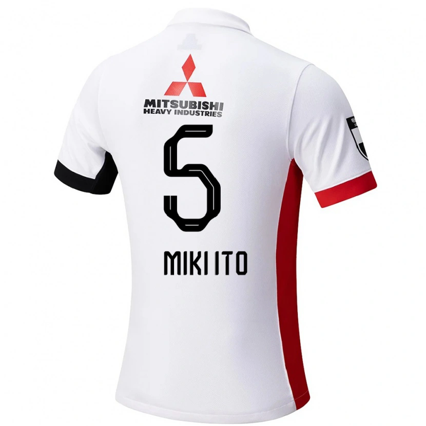Danxen Women Miki Ito #5 White Black Away Jersey 2025/26 T-Shirt