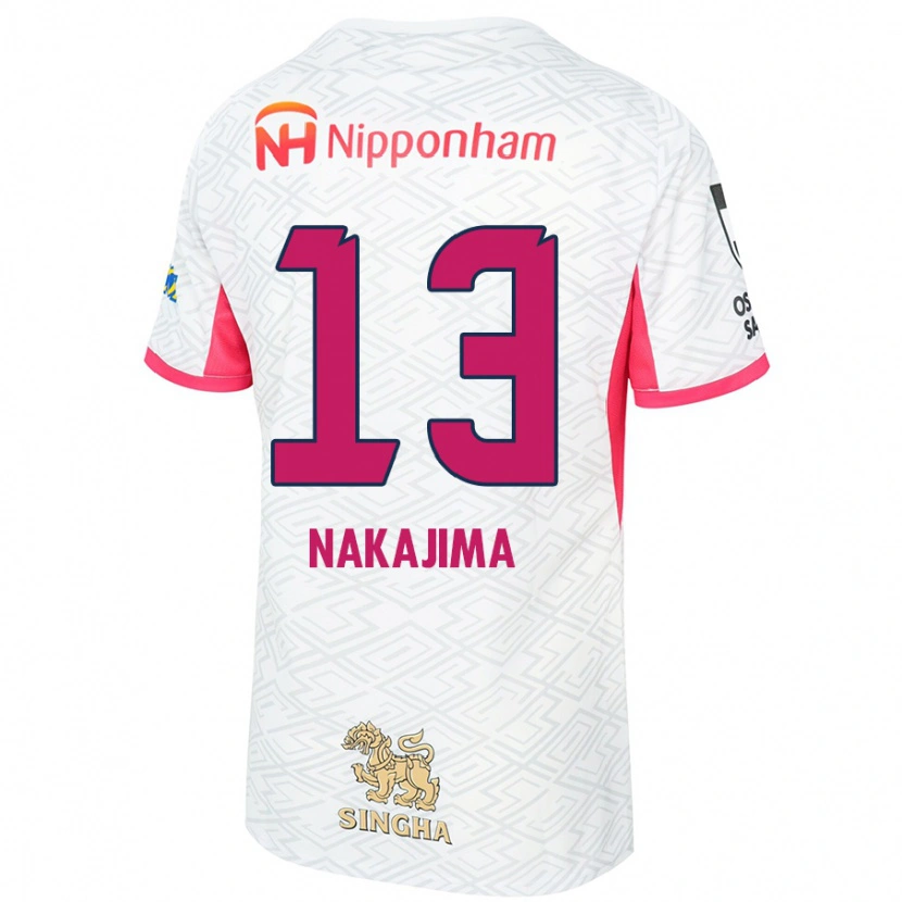Danxen Women Motohiko Nakajima #13 White Sakura Pink Away Jersey 2025/26 T-Shirt