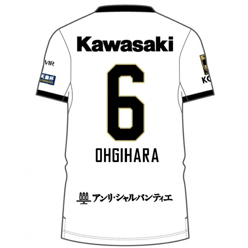 Danxen Women Takahiro Ogihara #6 White Black Away Jersey 2025/26 T-Shirt
