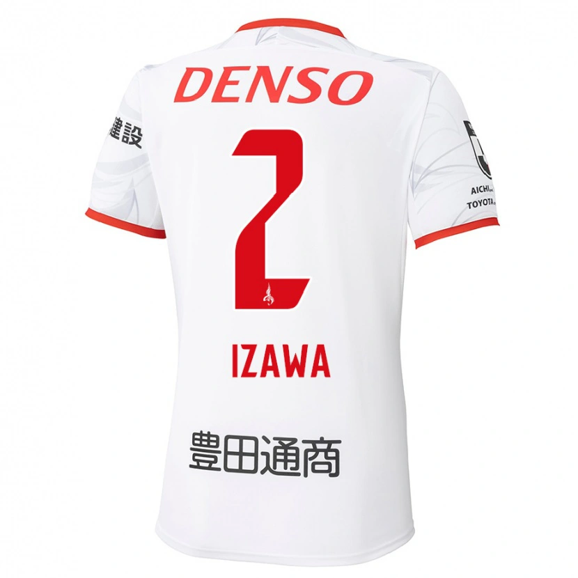 Danxen Women Shuto Izawa #2 White Red Away Jersey 2025/26 T-Shirt