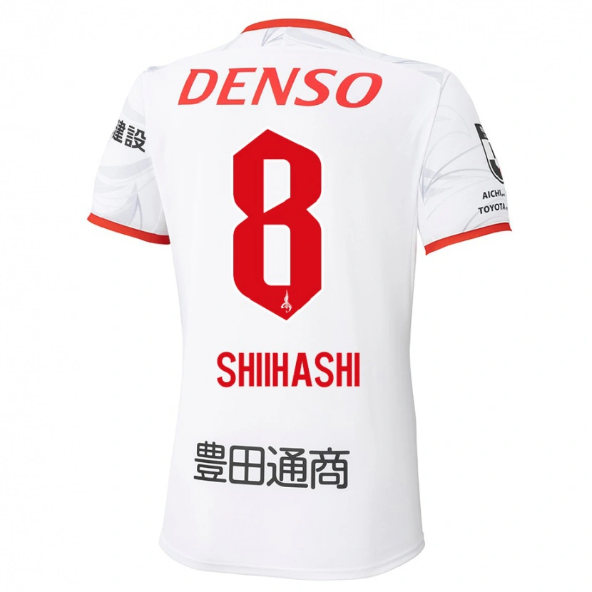 Danxen Women Keiya Shiihashi #8 White Red Away Jersey 2025/26 T-Shirt