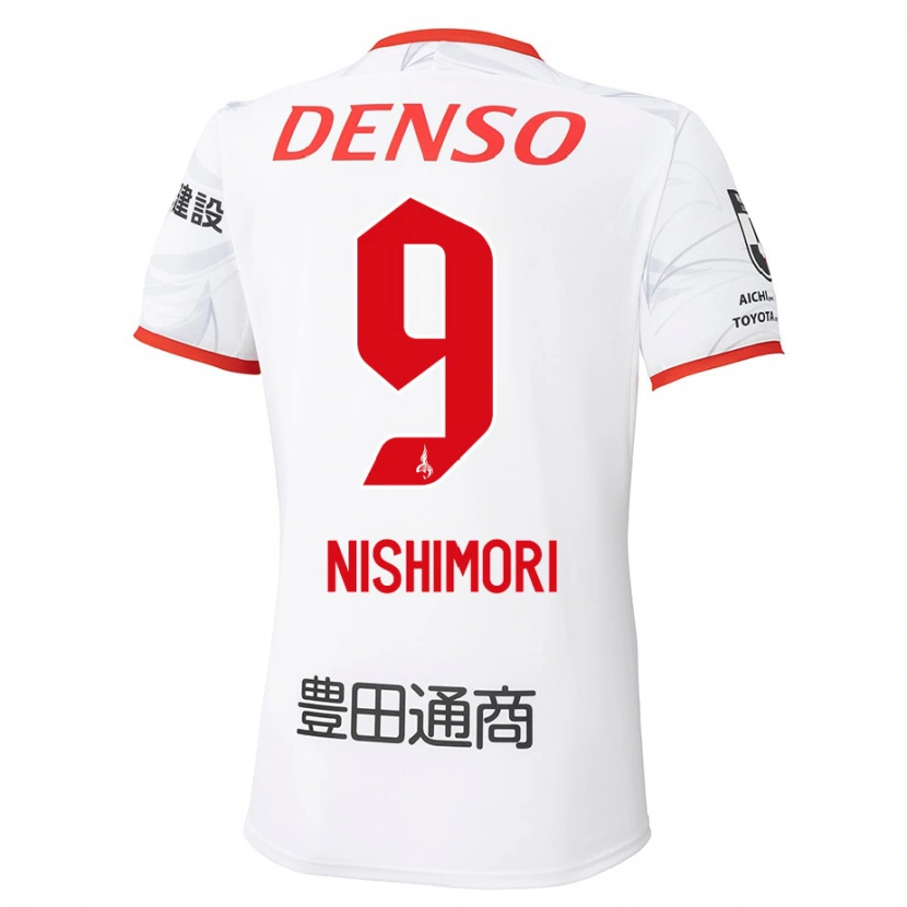 Danxen Women Naoto Nishimori #9 White Red Away Jersey 2025/26 T-Shirt