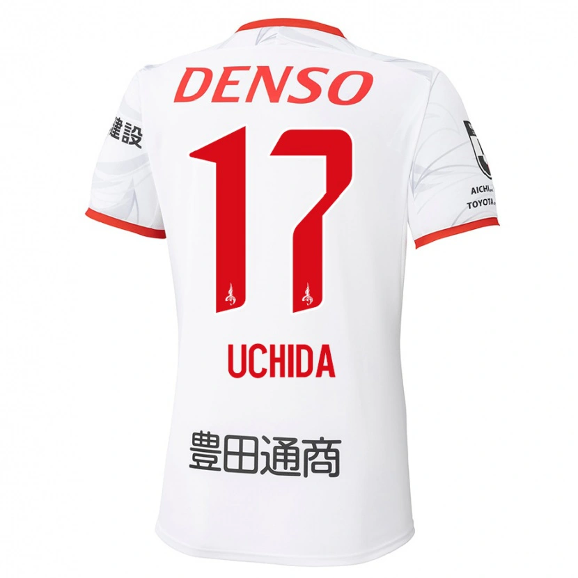 Danxen Women Takuya Uchida #17 White Red Away Jersey 2025/26 T-Shirt