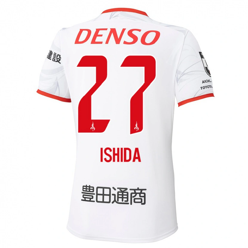 Danxen Women Kakeru Ishida #27 White Red Away Jersey 2025/26 T-Shirt