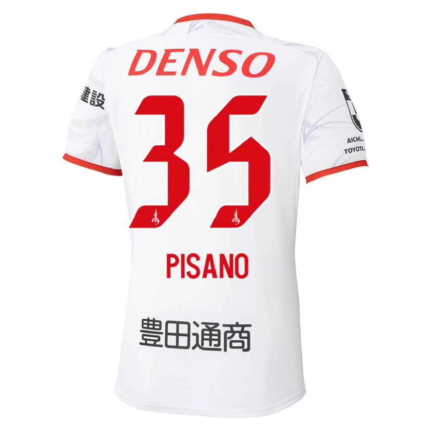 Danxen Women Alexandre Pisano #35 White Red Away Jersey 2025/26 T-Shirt