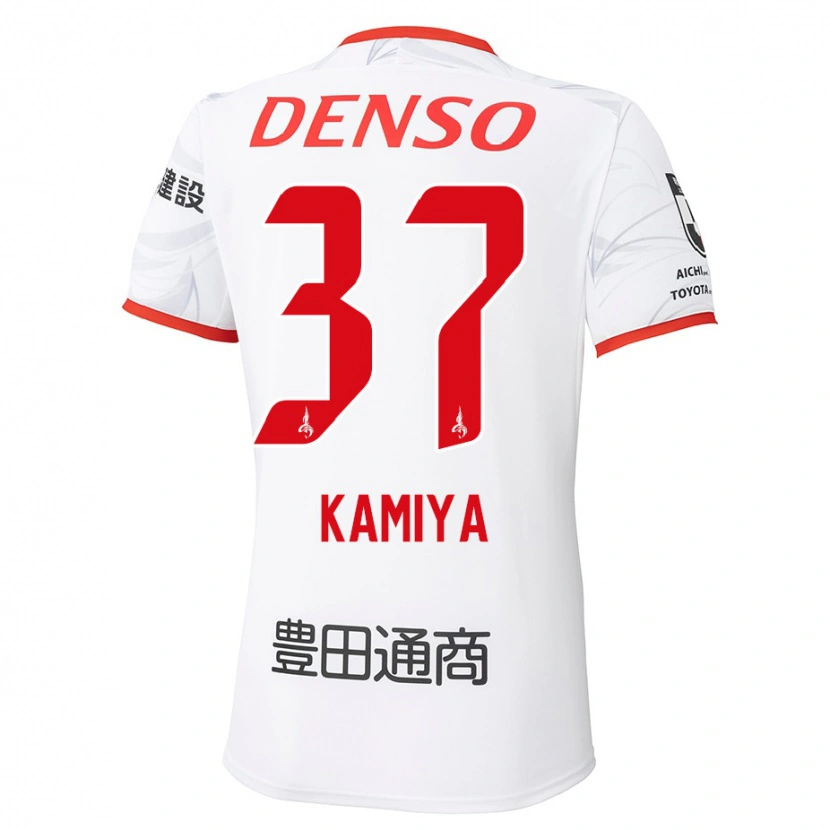 Danxen Women Kiichi Kamiya #37 White Red Away Jersey 2025/26 T-Shirt