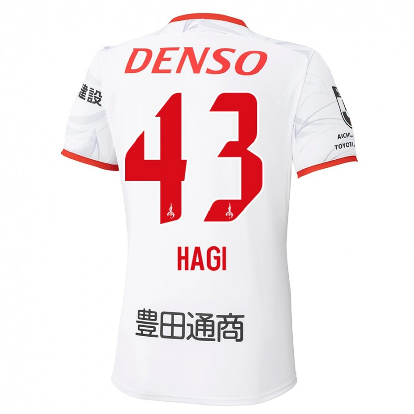 Danxen Women Hiroaki Hagi #43 White Red Away Jersey 2025/26 T-Shirt