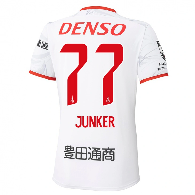 Danxen Women Kasper Junker #77 White Red Away Jersey 2025/26 T-Shirt