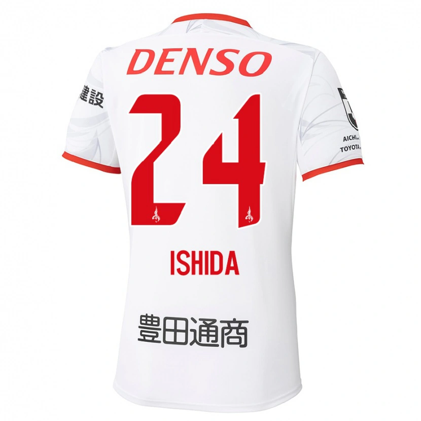Danxen Women Ryotaro Ishida #24 White Red Away Jersey 2025/26 T-Shirt