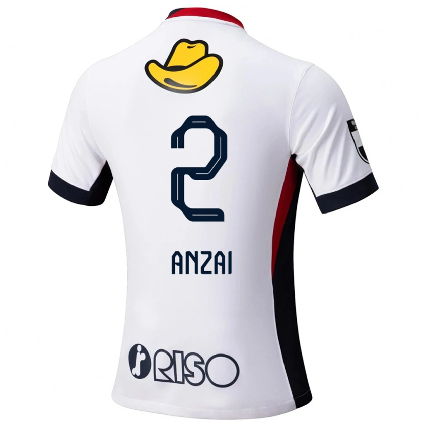 Danxen Women Koki Anzai #2 White Black Away Jersey 2025/26 T-Shirt