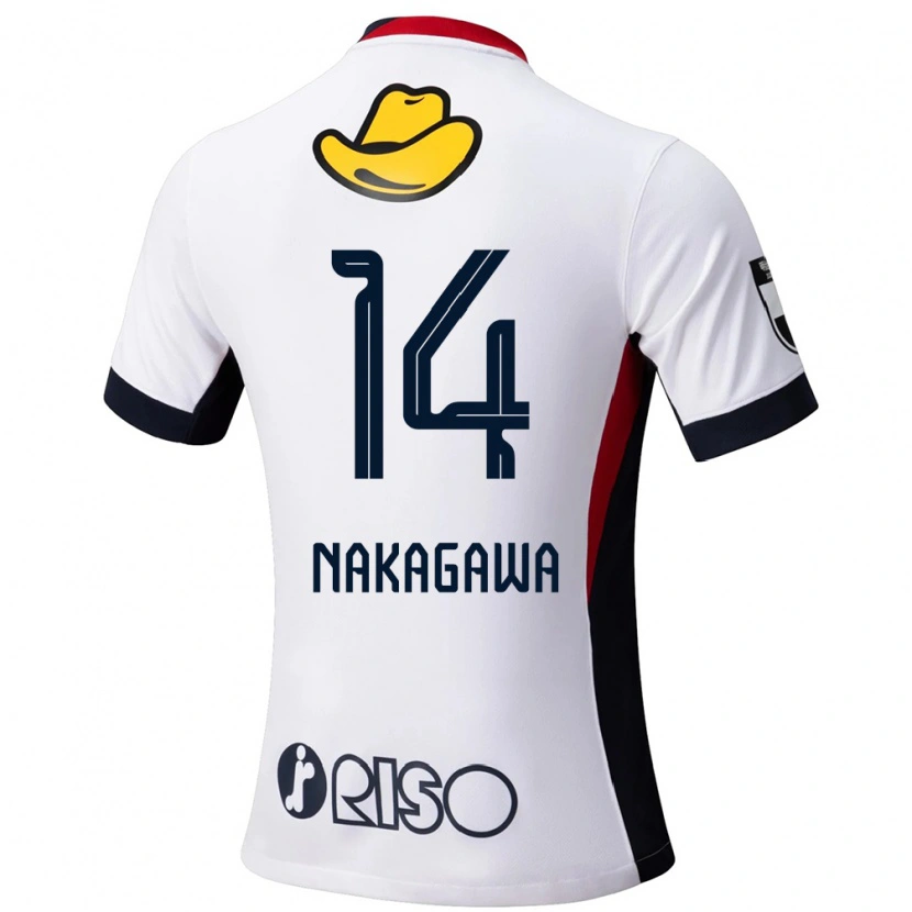 Danxen Women Sora Nakagawa #14 White Black Away Jersey 2025/26 T-Shirt