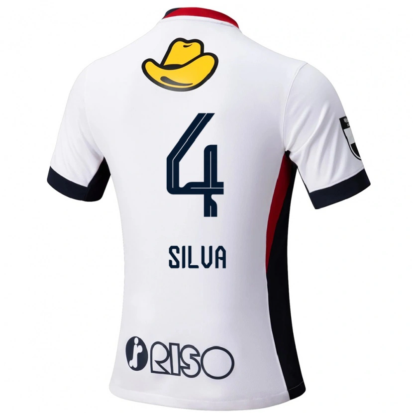 Danxen Women Leo Silva #4 White Black Away Jersey 2025/26 T-Shirt