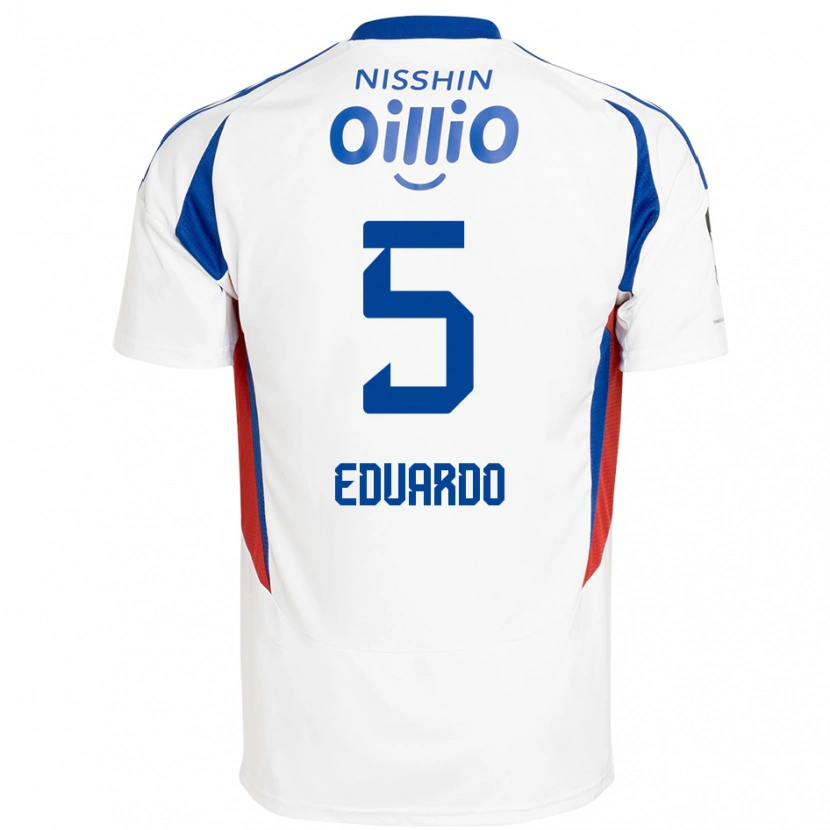 Danxen Women Eduardo #5 White Royal Blue Away Jersey 2025/26 T-Shirt