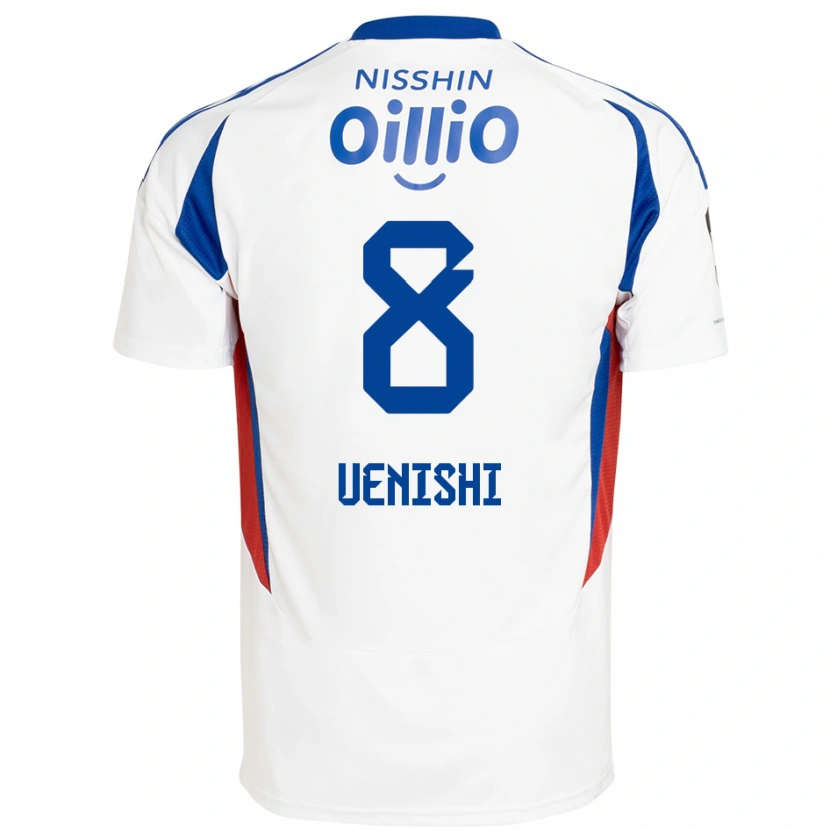 Danxen Women Haruki Uenishi #8 White Royal Blue Away Jersey 2025/26 T-Shirt