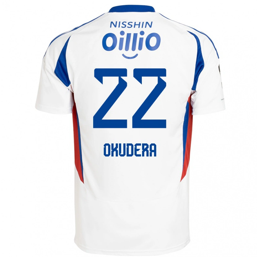 Danxen Women Minato Okudera #22 White Royal Blue Away Jersey 2025/26 T-Shirt