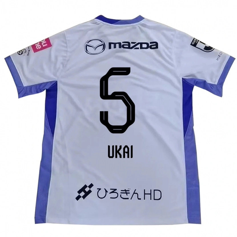 Danxen Women Hiroto Ukai #5 White Orange Away Jersey 2025/26 T-Shirt