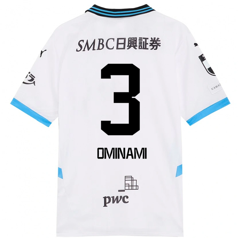 Danxen Women Takuma Ominami #3 White Sky Blue Away Jersey 2025/26 T-Shirt
