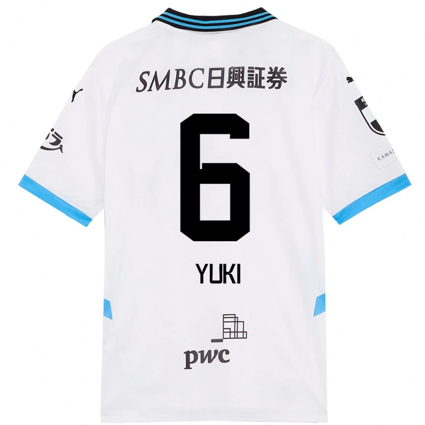 Danxen Women Yuki Yamamoto #6 White Sky Blue Away Jersey 2025/26 T-Shirt