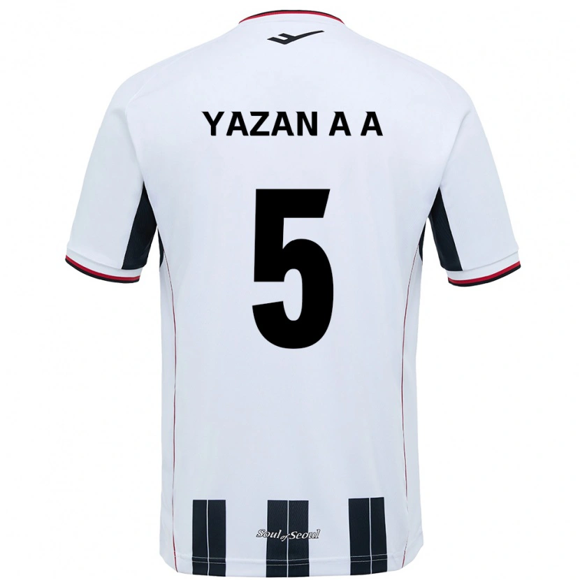 Danxen Women Yazan Al-Arab #5 White Black Away Jersey 2025/26 T-Shirt