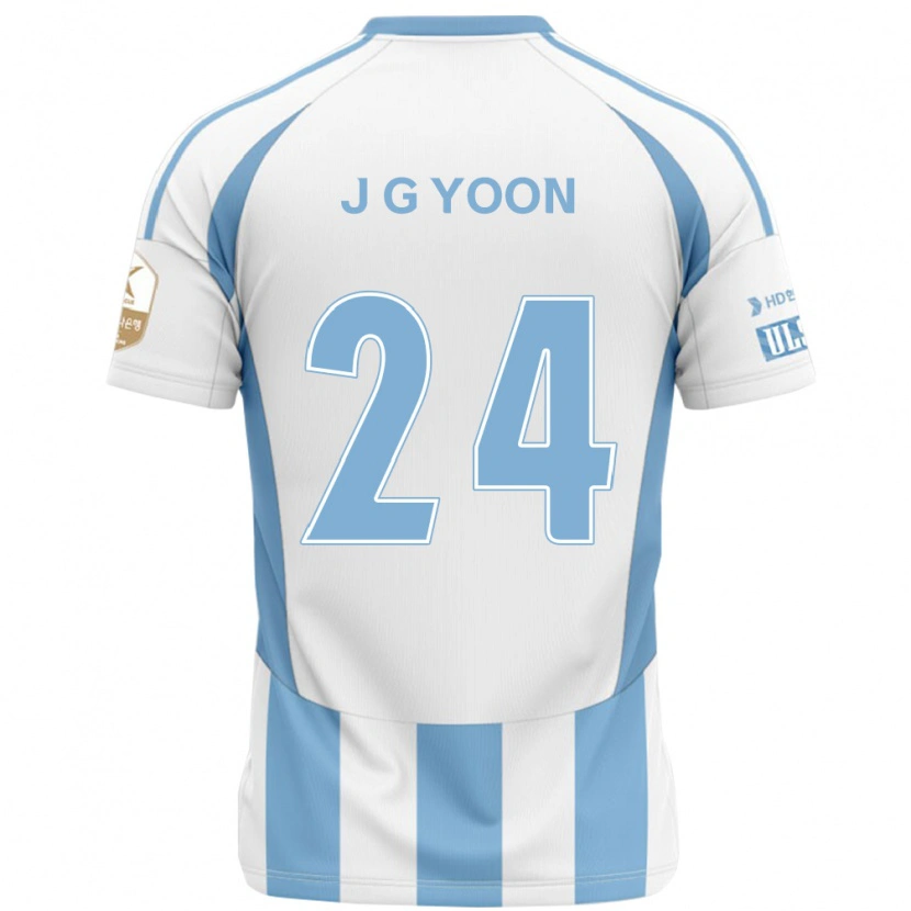 Danxen Women Jong-Gyu Yoon #24 White Sky Blue Away Jersey 2025/26 T-Shirt