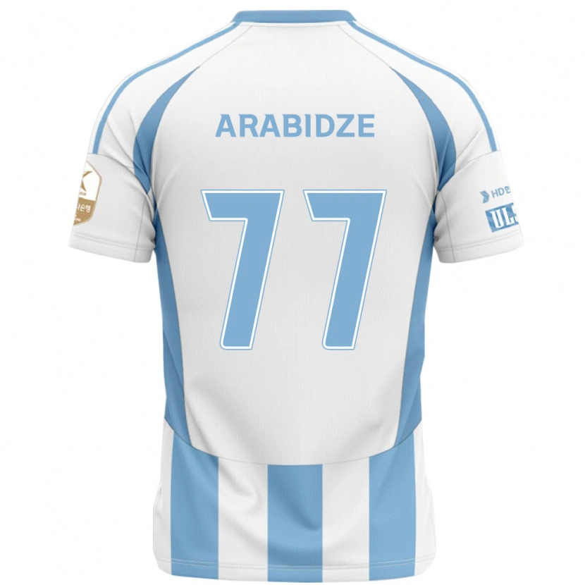 Danxen Women Giorgi Arabidze #77 White Sky Blue Away Jersey 2025/26 T-Shirt