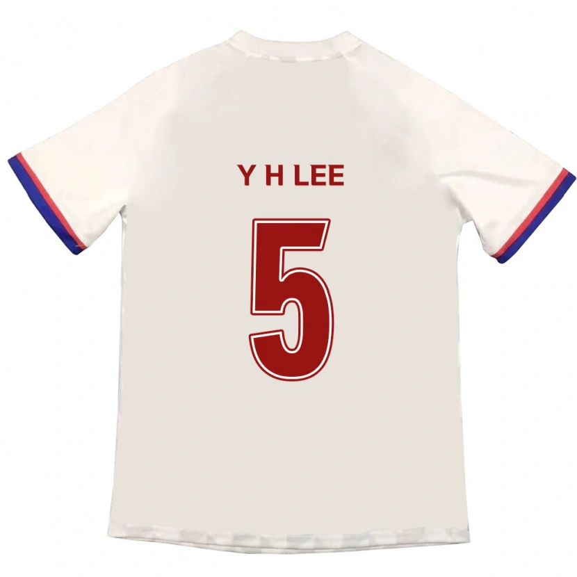 Danxen Women Hyeon-Yong Lee #5 Off-White Red Away Jersey 2025/26 T-Shirt