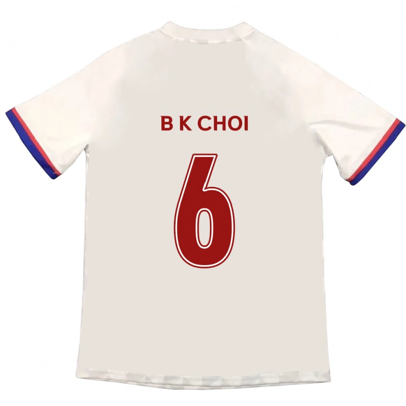 Danxen Women Kyu-Baek Choi #6 Off-White Red Away Jersey 2025/26 T-Shirt
