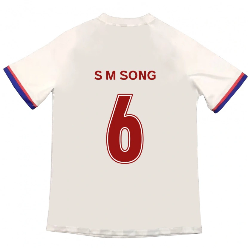 Danxen Women Min-Seob Song #6 Off-White Red Away Jersey 2025/26 T-Shirt
