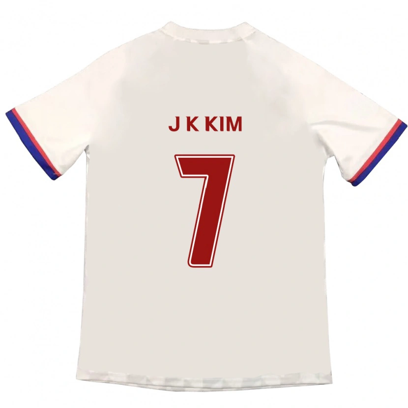 Danxen Women Ki-Jun Kim #7 Off-White Red Away Jersey 2025/26 T-Shirt