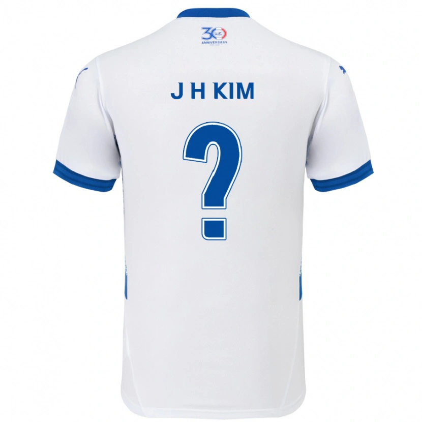 Danxen Women Jeong-Hyeon Kim #0 White Royal Blue Away Jersey 2025/26 T-Shirt