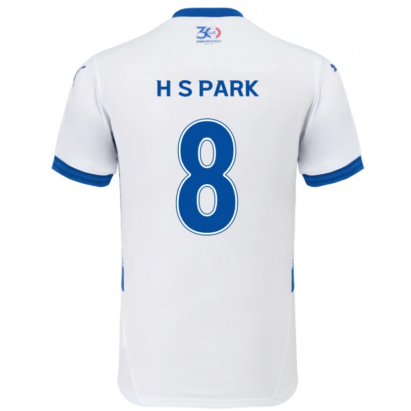 Danxen Women Sang-Hyeok Park #8 White Royal Blue Away Jersey 2025/26 T-Shirt