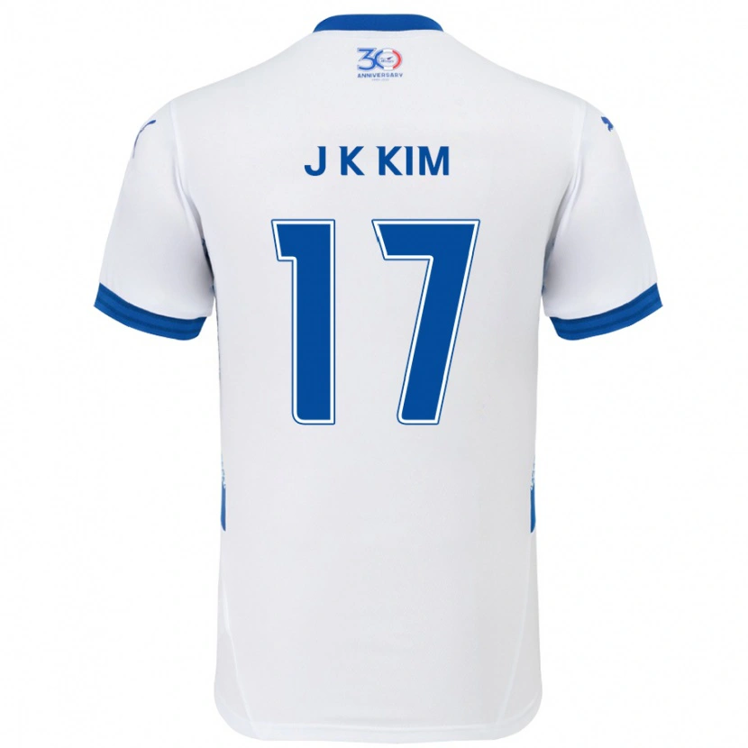 Danxen Women Kyeong-Jung Kim #17 White Royal Blue Away Jersey 2025/26 T-Shirt