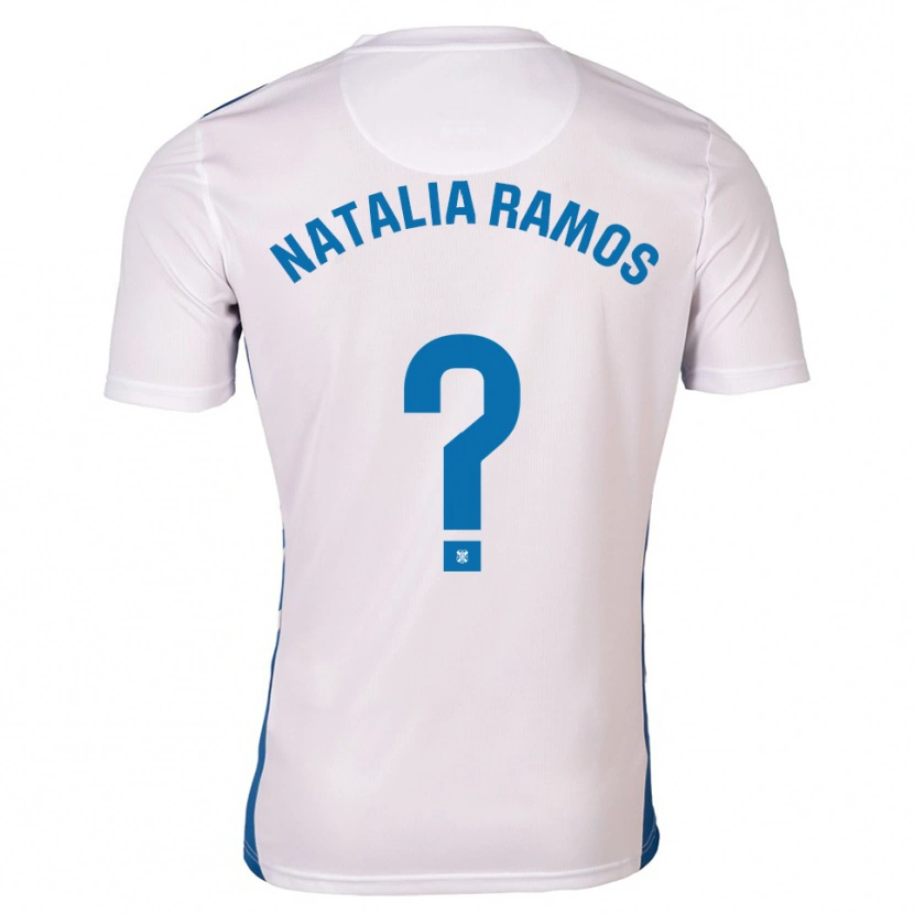 Danxen Women Natalia Ramos Álvarez #0 White Blue Home Jersey 2025/26 T-Shirt