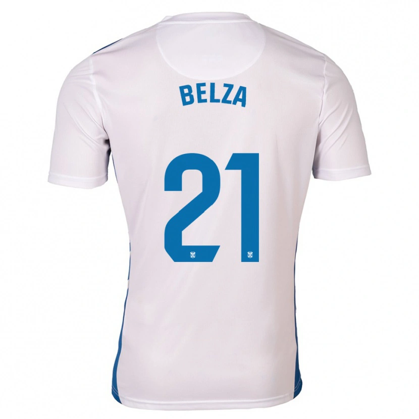 Danxen Women Jesús Belza #21 White Blue Home Jersey 2025/26 T-Shirt