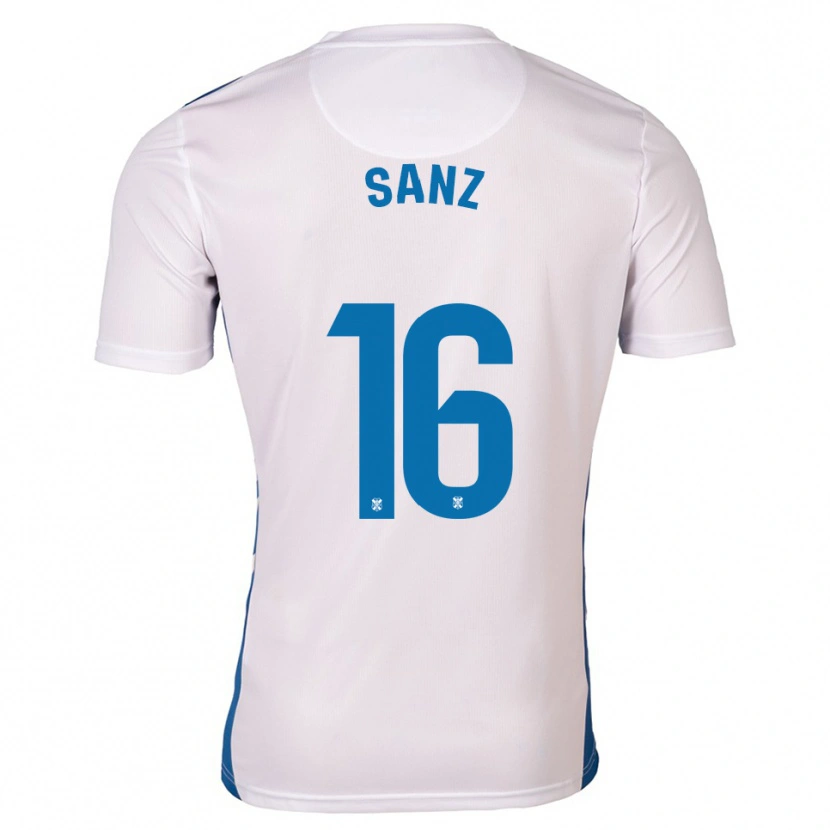 Danxen Women Aitor Sanz #16 White Blue Home Jersey 2025/26 T-Shirt