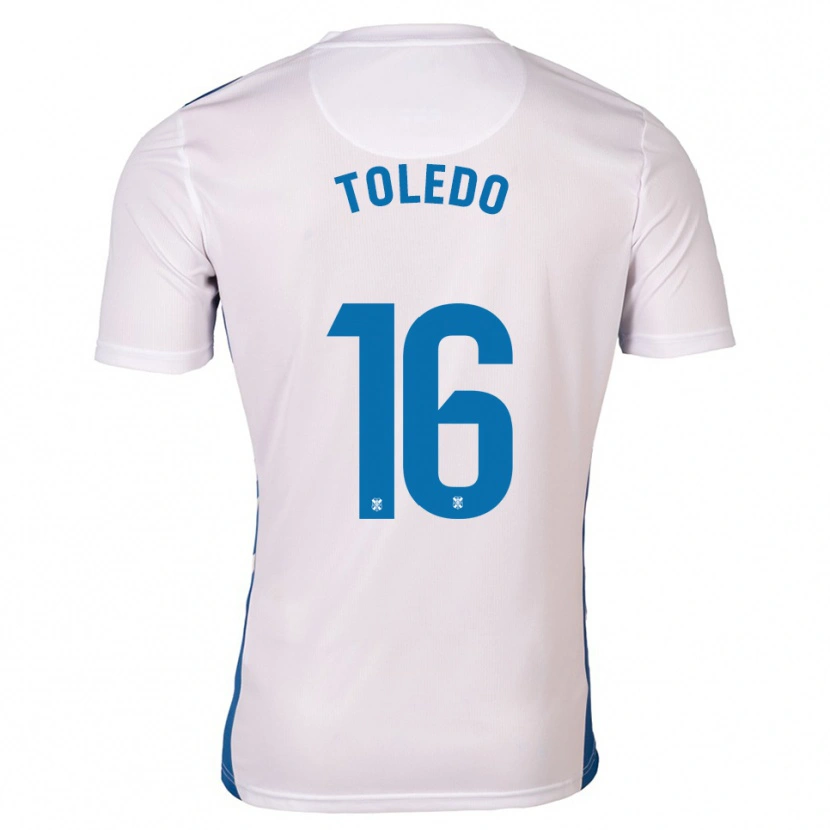 Danxen Women Adrián Toledo #16 White Blue Home Jersey 2025/26 T-Shirt