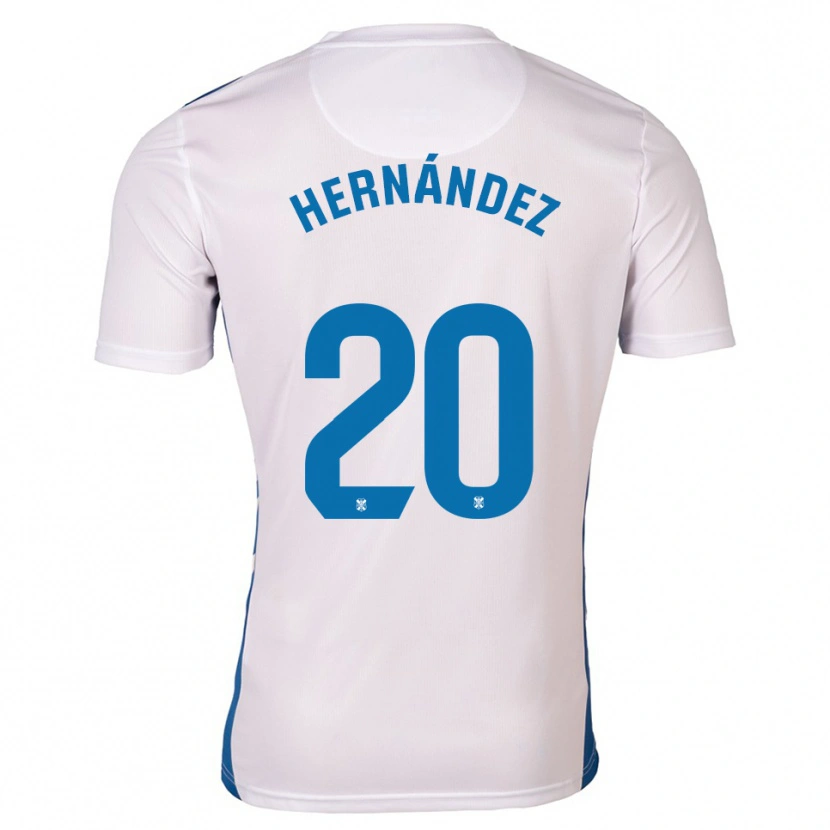 Danxen Women Jesús Hernández #20 White Blue Home Jersey 2025/26 T-Shirt