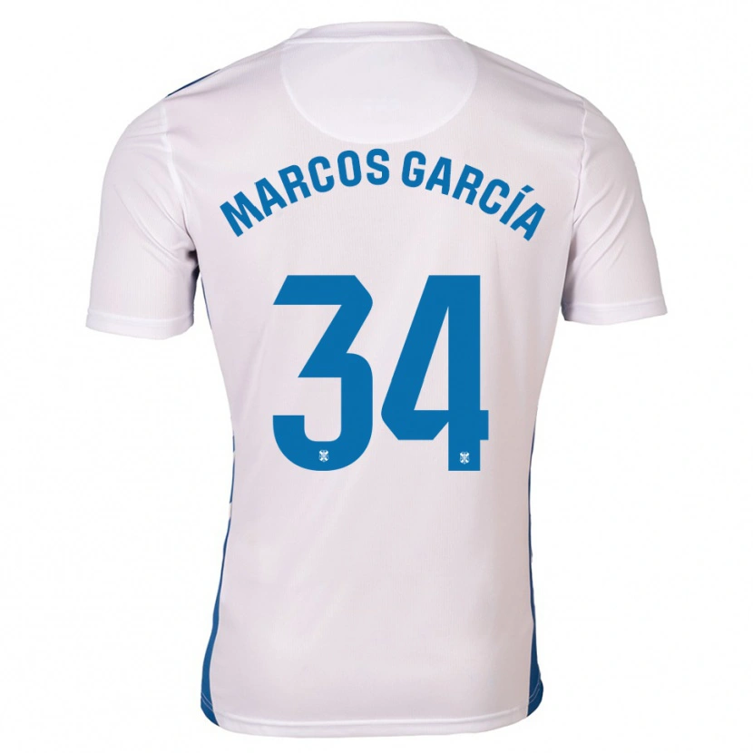 Danxen Women Marcos García #34 White Blue Home Jersey 2025/26 T-Shirt