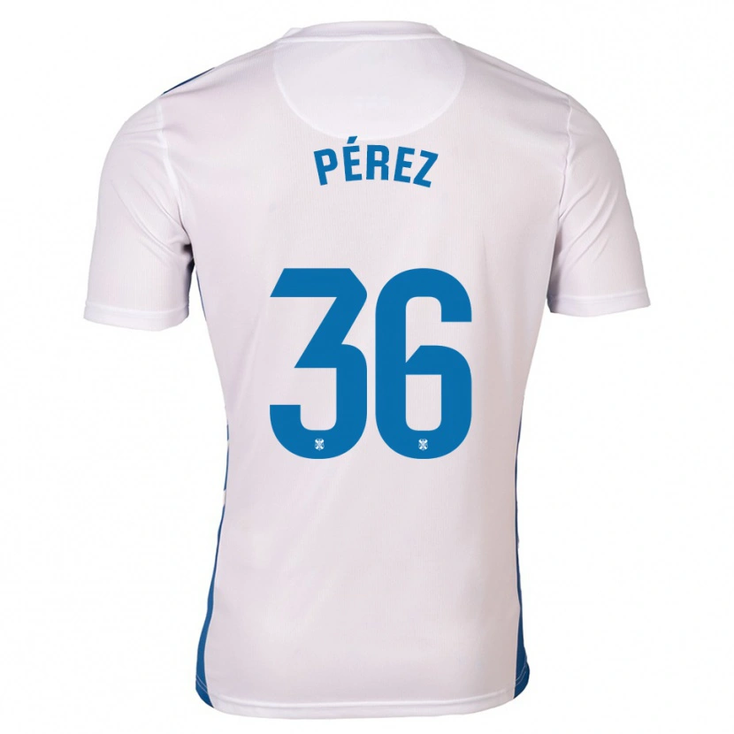 Danxen Women Dani Pérez #36 White Blue Home Jersey 2025/26 T-Shirt