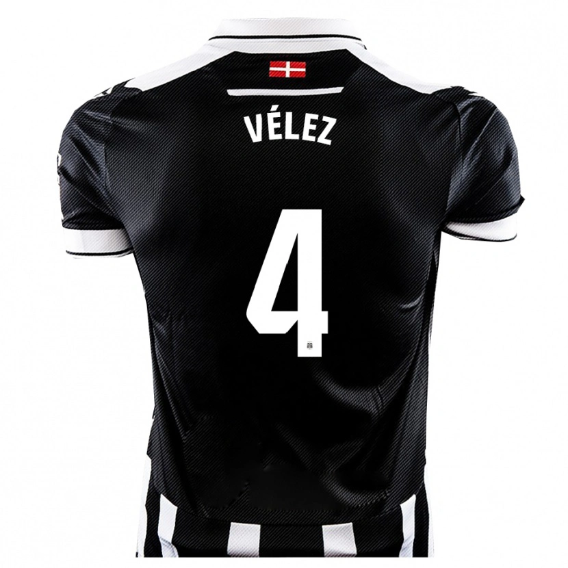 Danxen Women Fran Vélez #4 Black White Home Jersey 2025/26 T-Shirt