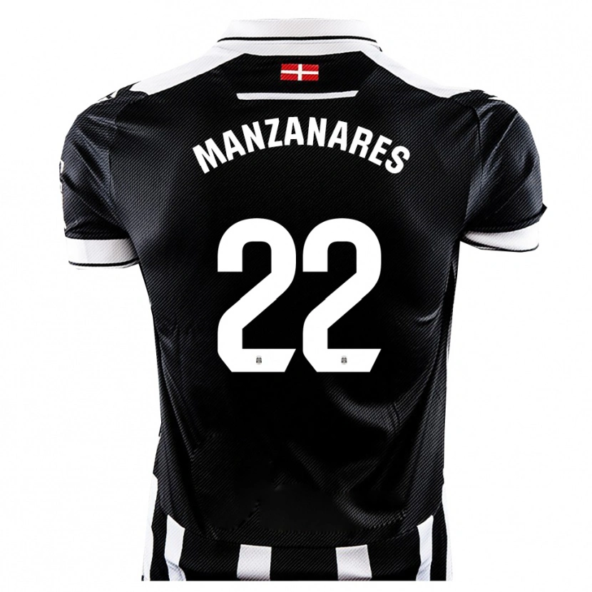 Danxen Women Dani Manzanares #22 Black White Home Jersey 2025/26 T-Shirt