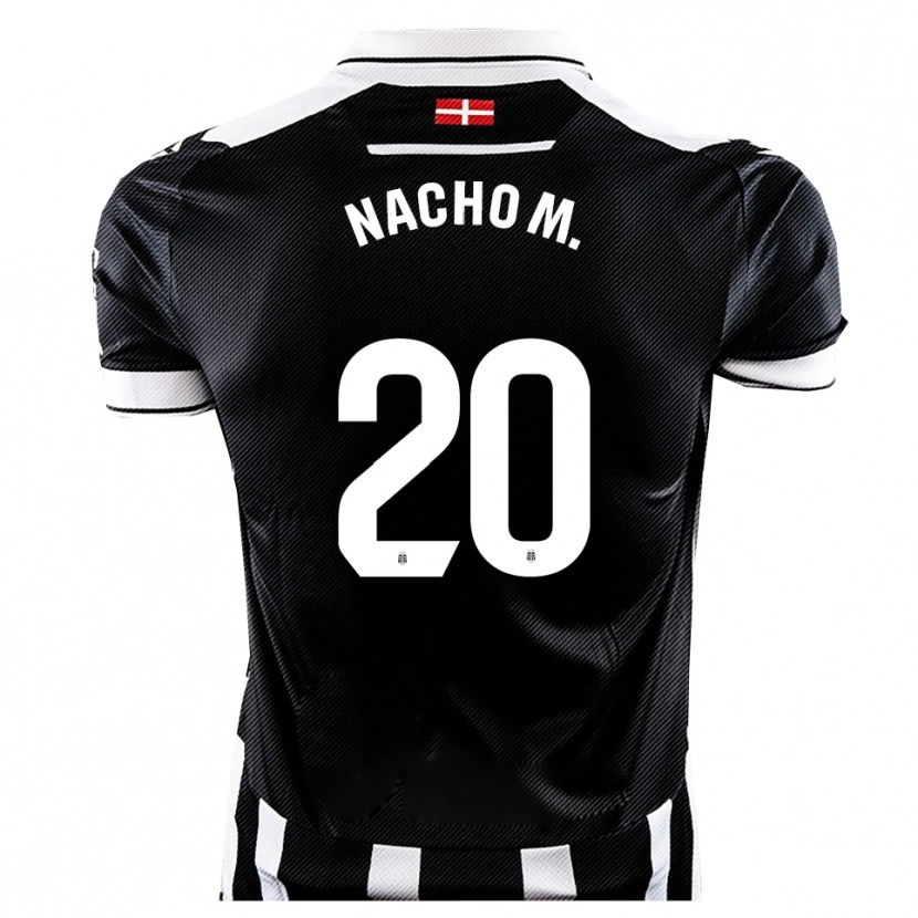 Danxen Women Nacho Martínez #20 Black White Home Jersey 2025/26 T-Shirt