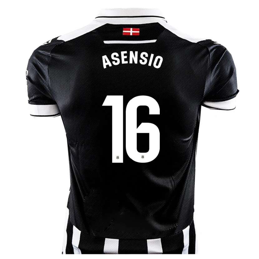Danxen Women Javi Asensio #16 Black White Home Jersey 2025/26 T-Shirt