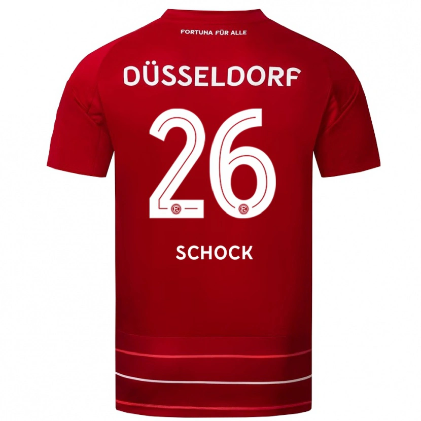 Danxen Women Florian Schock #26 Red White Home Jersey 2025/26 T-Shirt