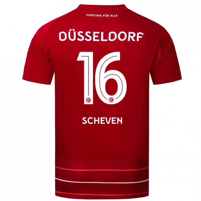 Danxen Women Josua Scheven #16 Red White Home Jersey 2025/26 T-Shirt