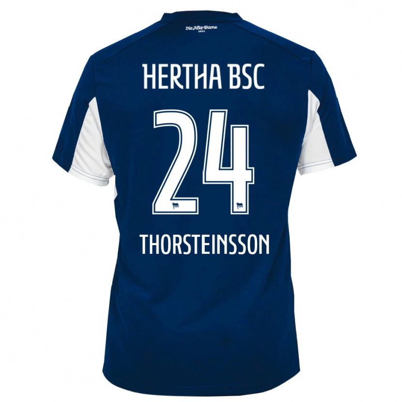 Danxen Women Jón Dagur Thorsteinsson #24 White Blue Home Jersey 2025/26 T-Shirt