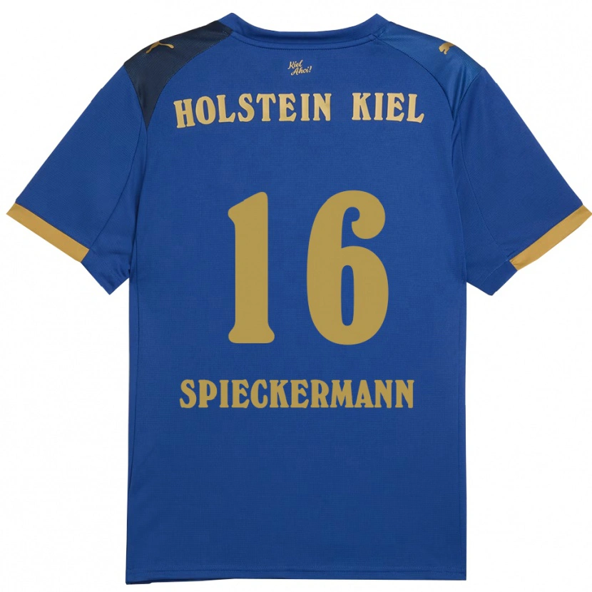 Danxen Women Tim Spieckermann #16 Blue Gold Home Jersey 2025/26 T-Shirt