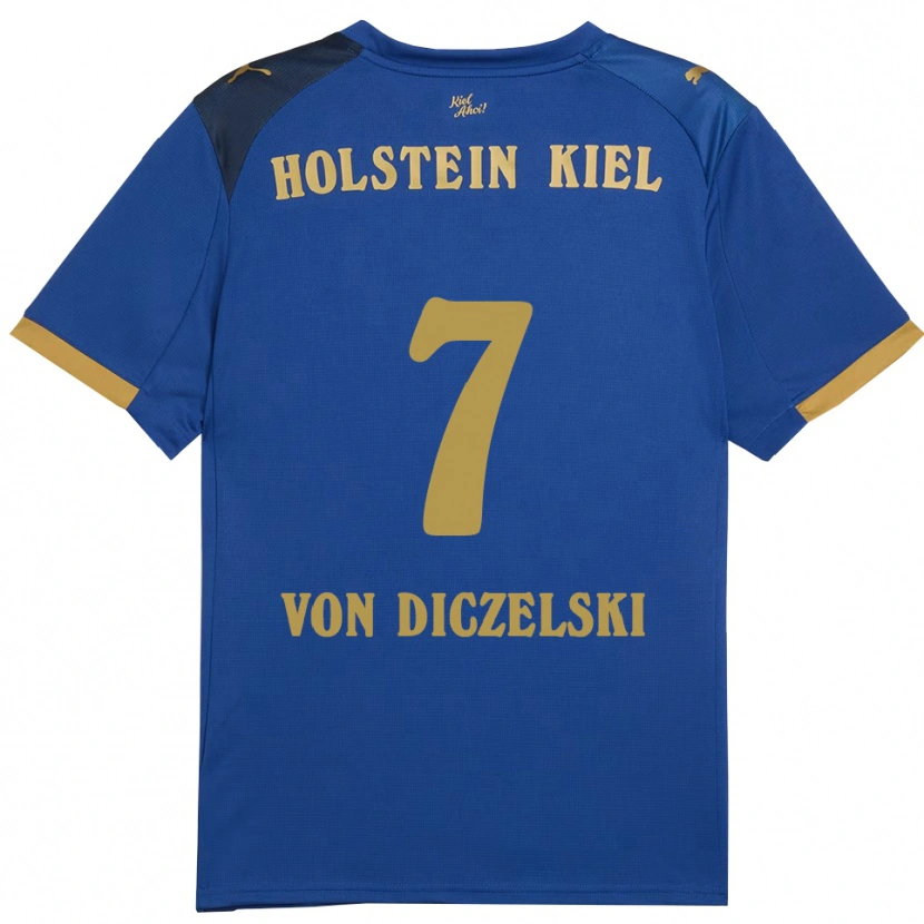 Danxen Women Jannes Von Diczelski #7 Blue Gold Home Jersey 2025/26 T-Shirt