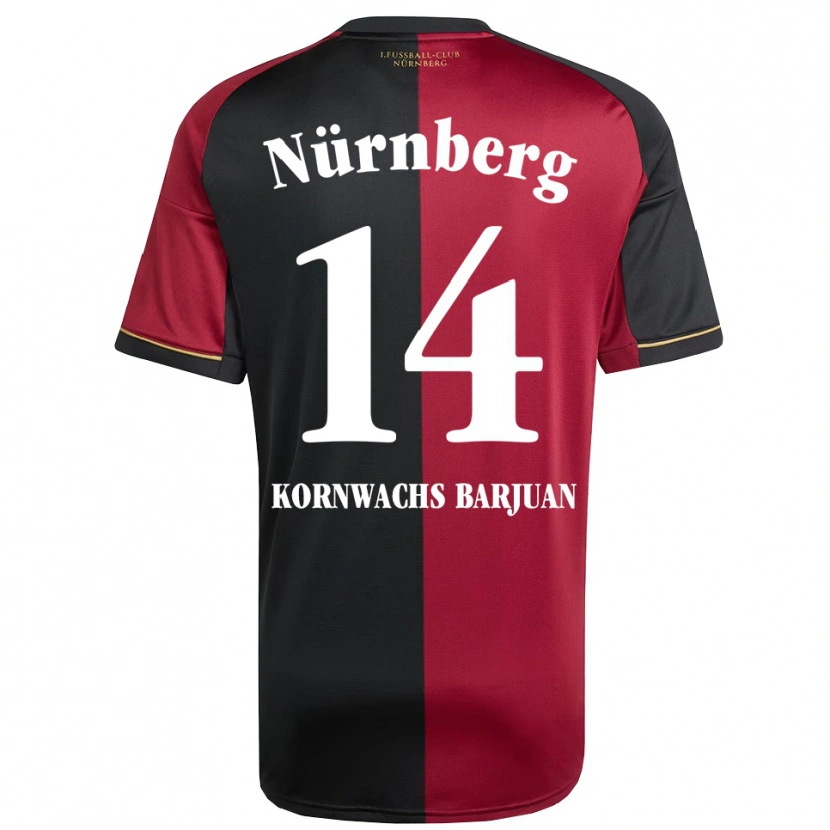 Danxen Women Marc Kornwachs Barjuan #14 Burgundy Black Home Jersey 2025/26 T-Shirt